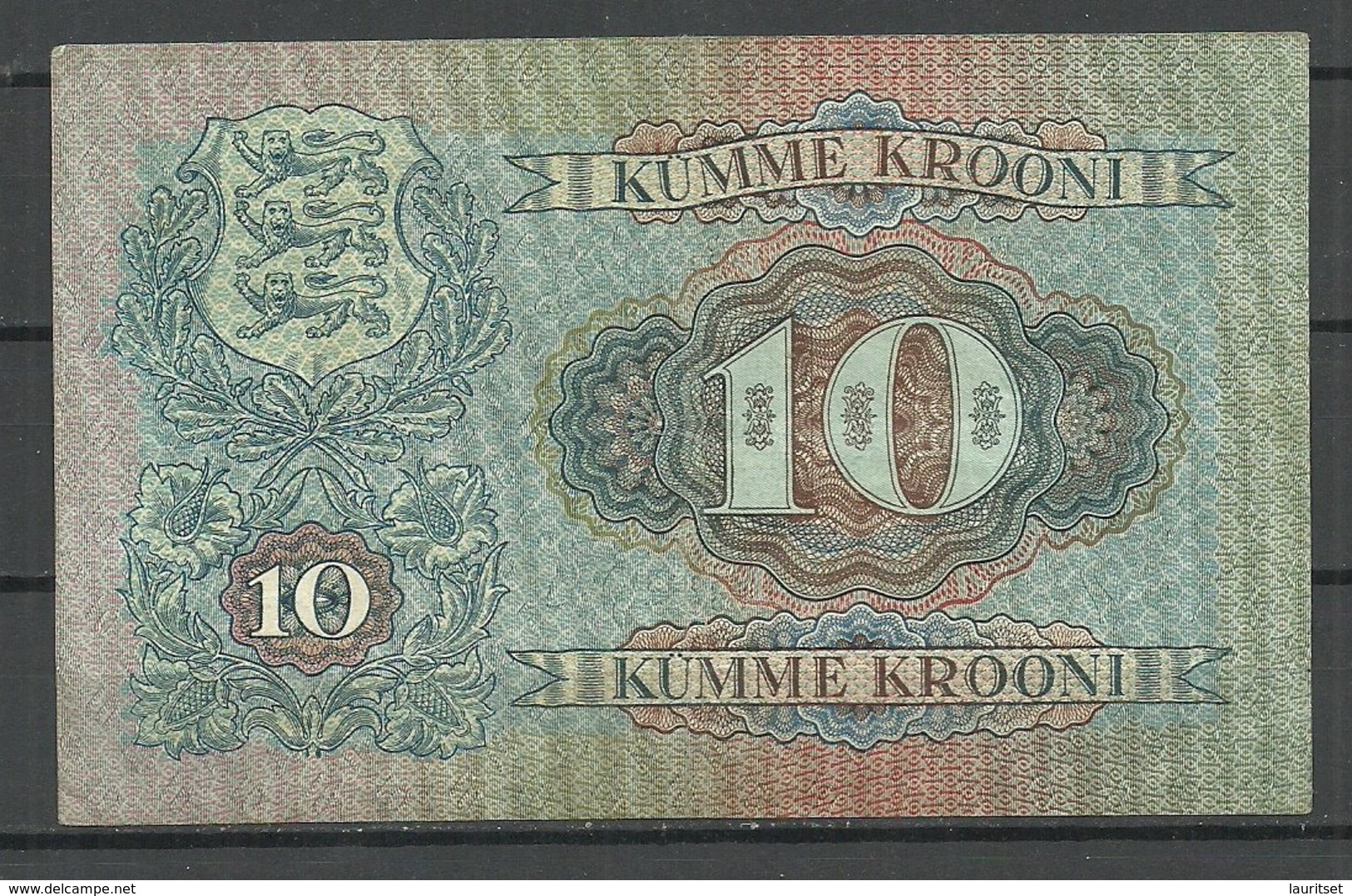 Estland Estonia Estonie 10 Krooni Bank Note Banknote 1928 - Estland
