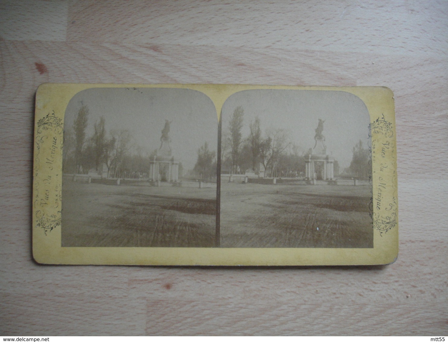 Photo Stereo Mexique Mexico Fontaine Promenade De Bucareli  Photographie Stereoscopique - Fotos Estereoscópicas