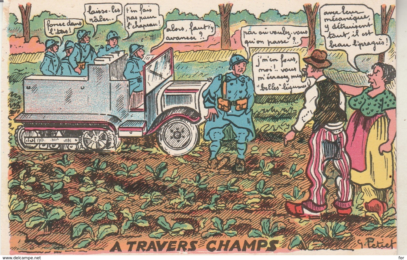 Humour : à Travers Champs : Illust. G. Petiet - Humour