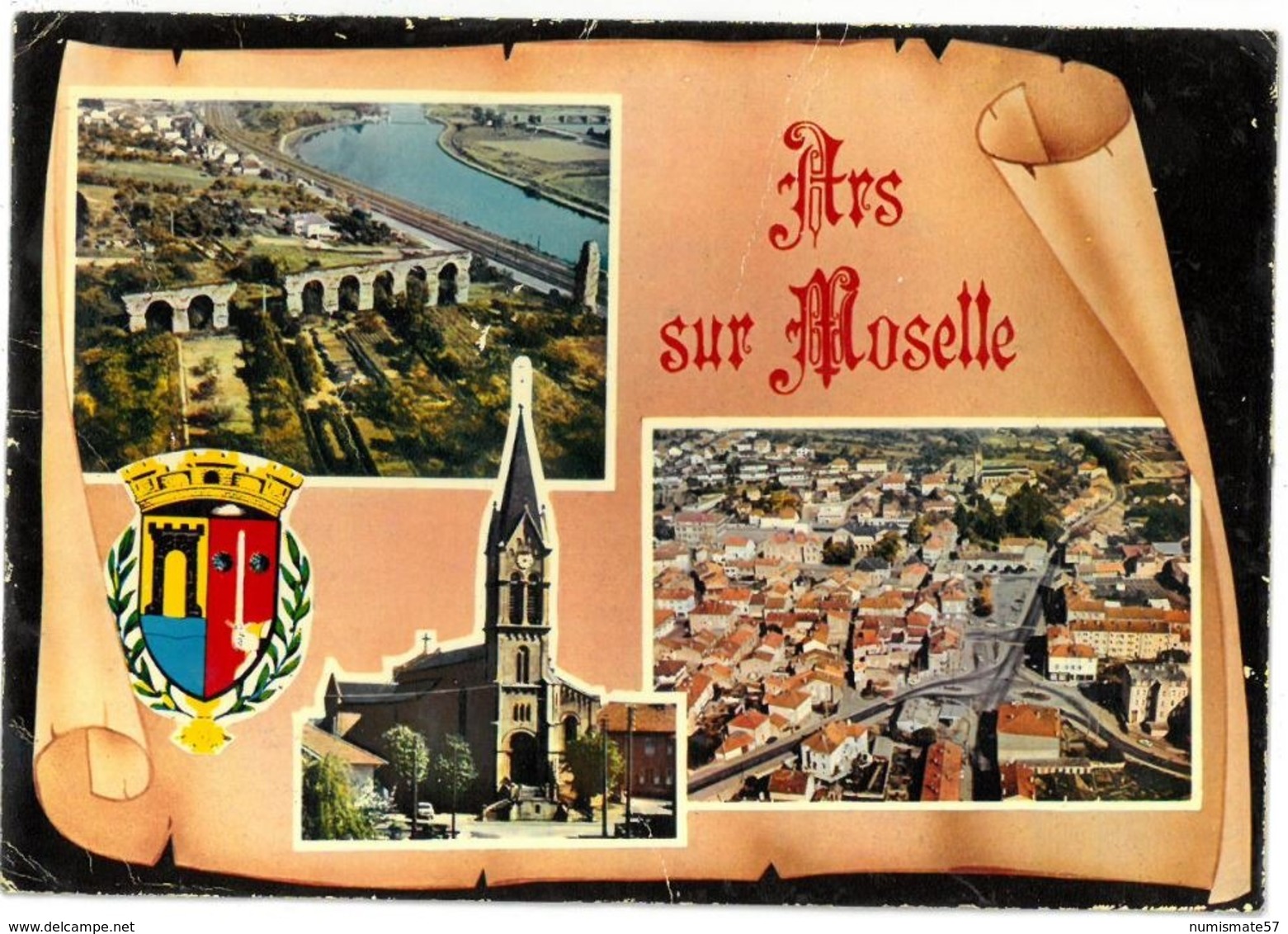 CP ARS SUR MOSELLE - Multi Vues - 3 Vues - Arches Romaines - Eglise - Vue Aérienne - Ars Sur Moselle