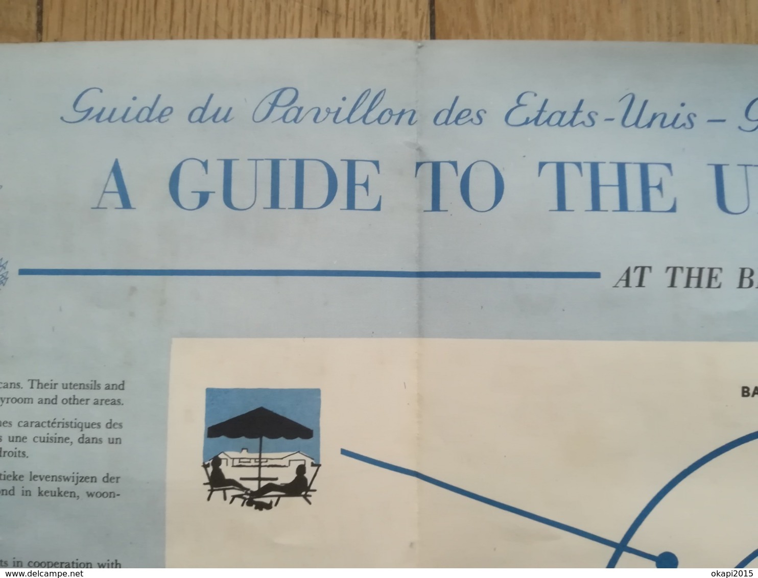 SOUVENIR ET CARTE DU PAVILLON DES ÉTATS -  UNIS À L EXPOSITION INTERNATIONALE DE BRUXELLES DE 1958 BELGIQUE