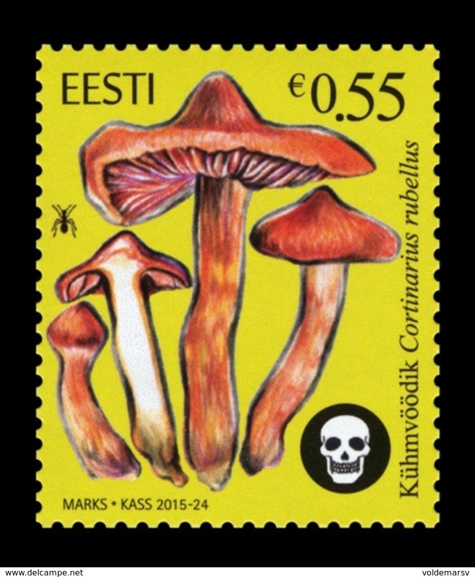 Estonia 2015 Mih. 837 Flora. Mushrooms. Deadly Webcap MNH ** - Estonie