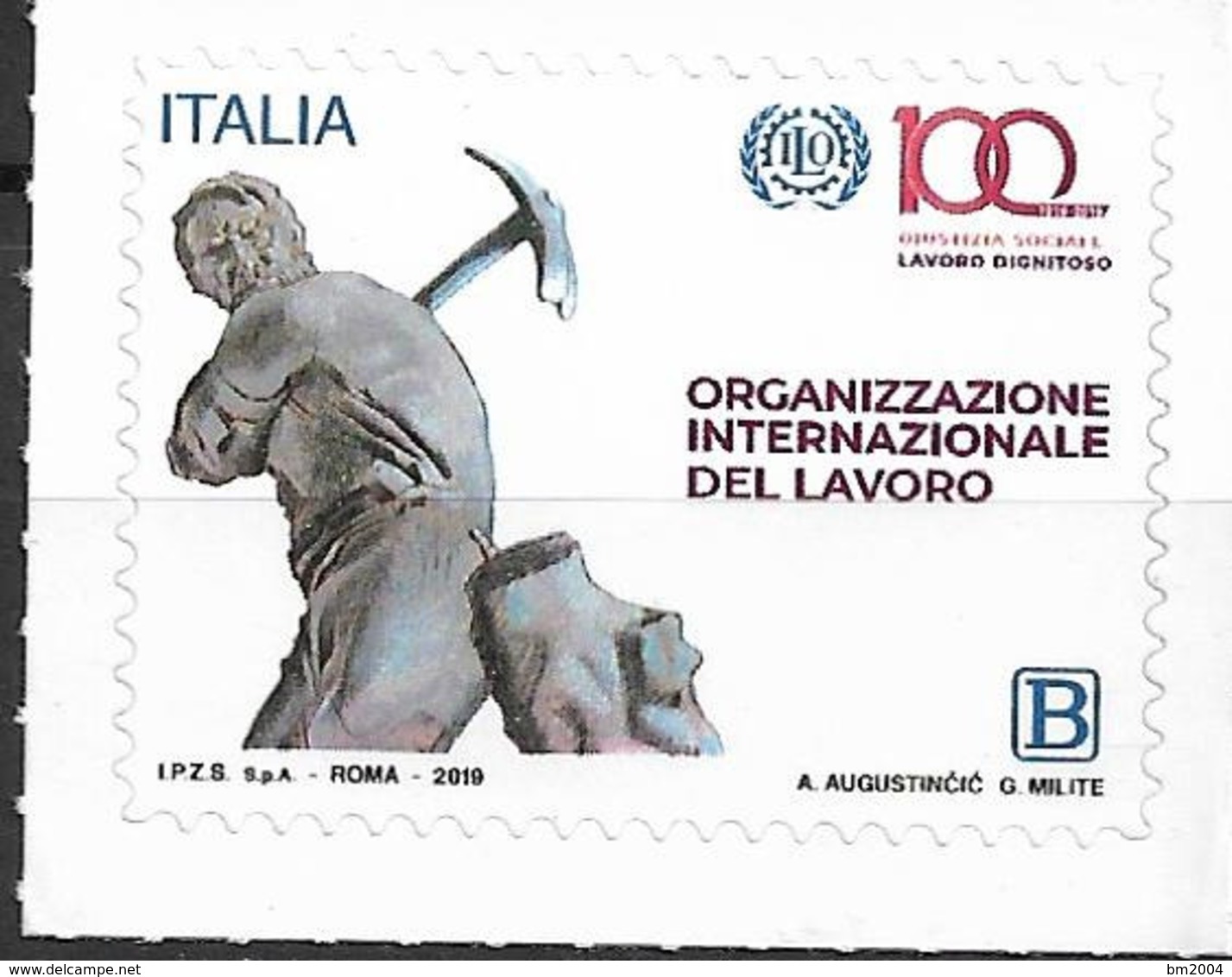 2019 Italien Mi. 4124**MNH   100 Jahre Internationale Arbeitsorganisation (ILO) - 2011-20:  Nuovi