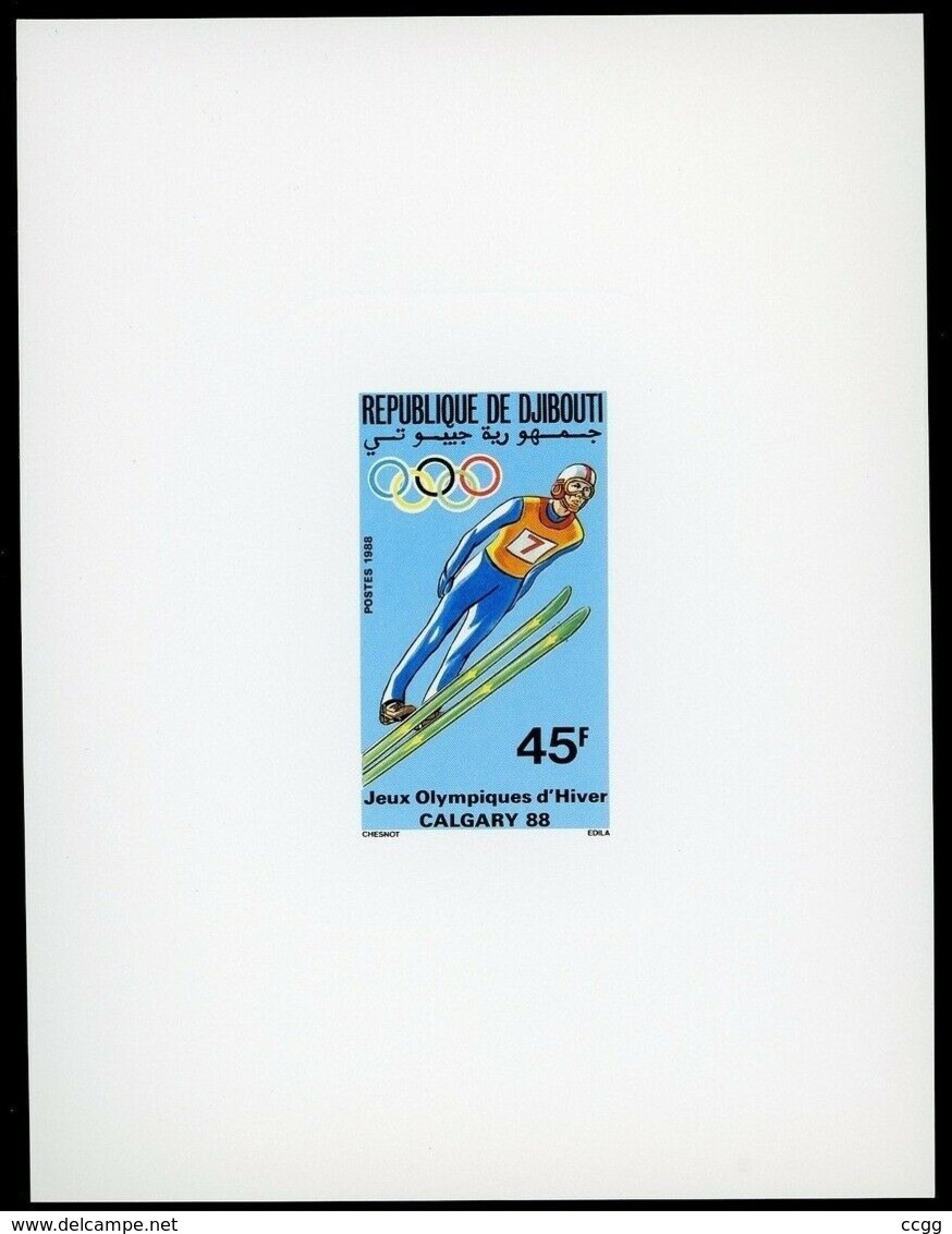 Olympic Games 1988 , Djibouti - Zegel Deluxe Postfris - Winter 1988: Calgary