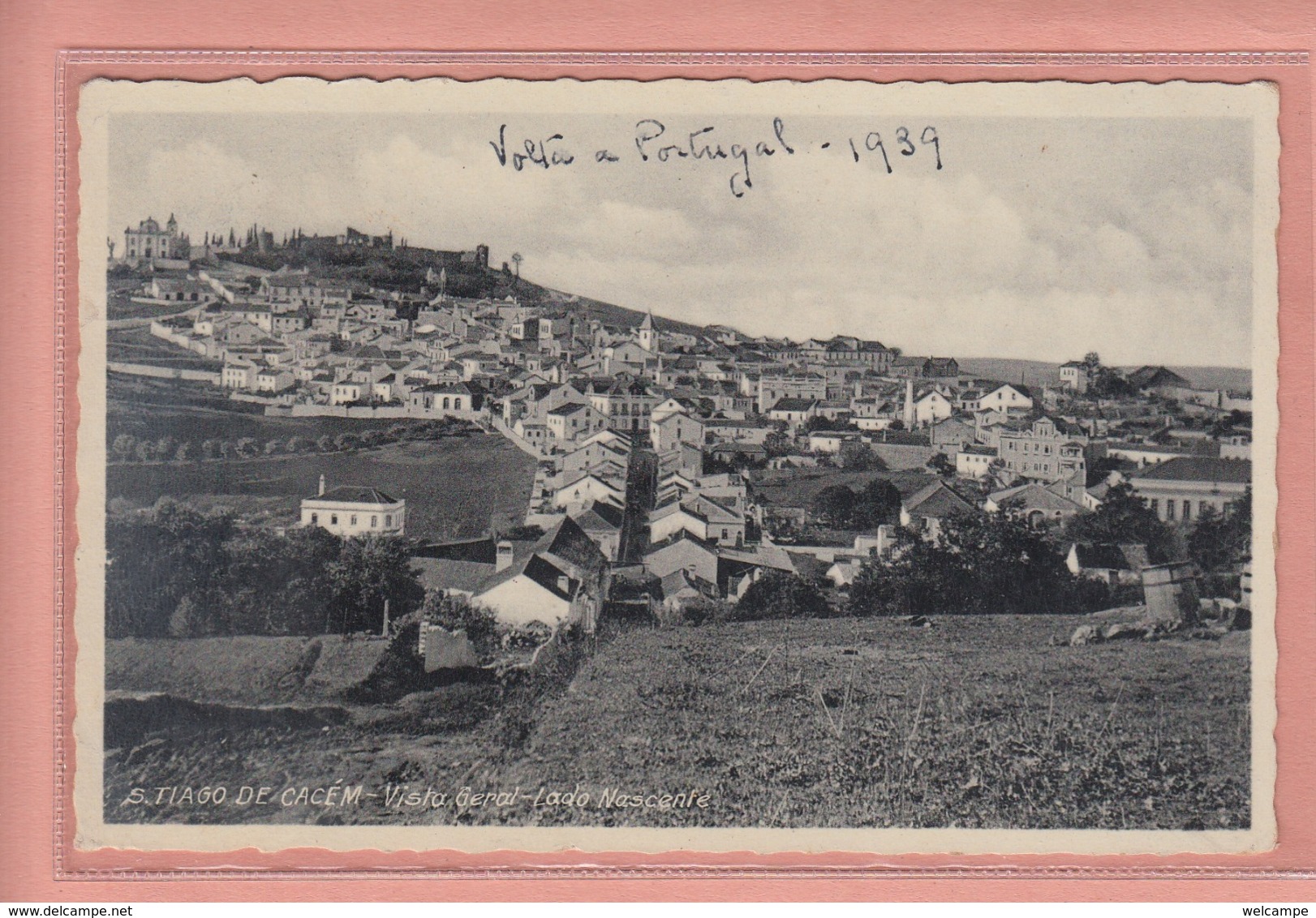 OLD POSTCARD PORTUGAL -  S.TIAGO DO CACEM - 1939 - Setúbal