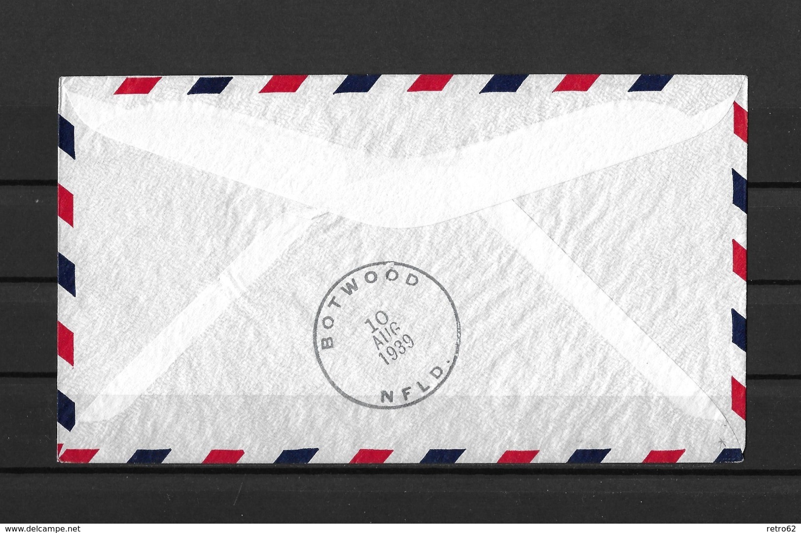 1939 CANADA → First Airmail Flight Cover Montreal-Botwood, Newfoundland - First Flight Covers