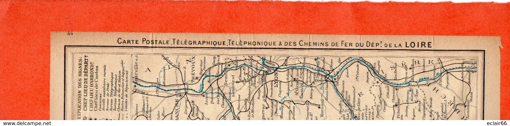 2 Cartes Télégraphique Téléphonique & Des Chemins De Fer Dépt 41 LOIR Et CHER Et42 LOIRE Année 1936 Collée Recto Verso - Europe