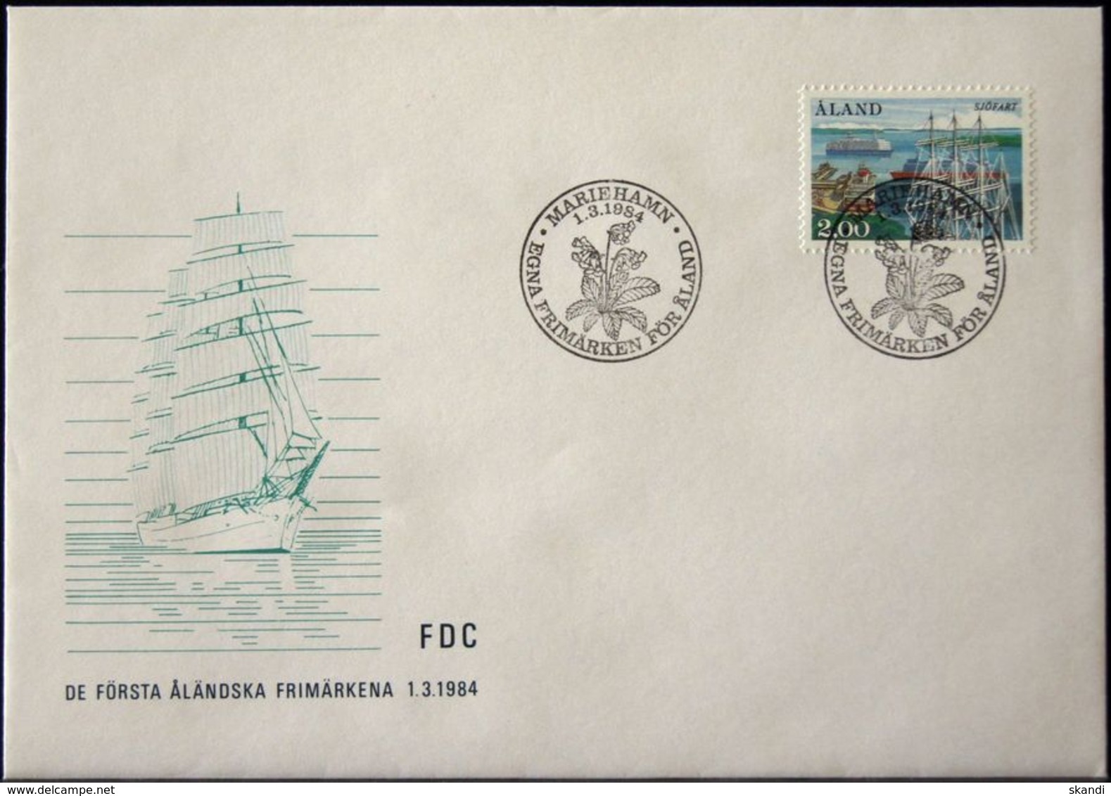 ALAND 1984 Mi-Nr. 7 FDC - Aland