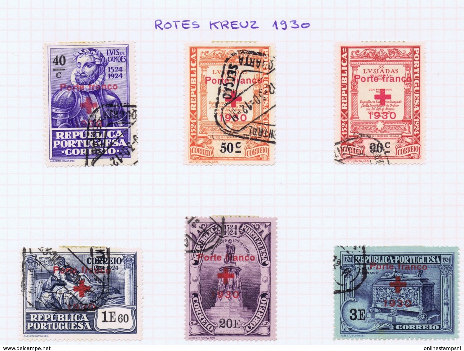 Portugal, 1927/1937 - Red Cross Sets 1927 - 1937 Used  Ii Complete Sets. - Gebraucht