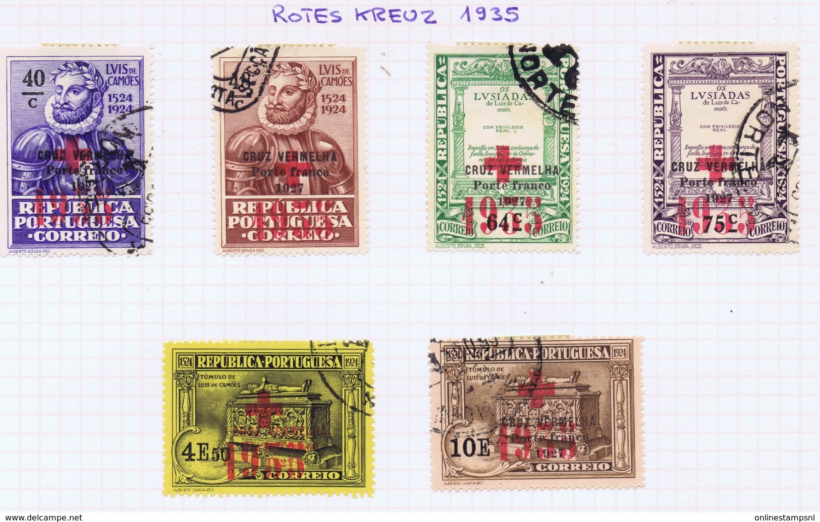 Portugal, 1927/1937 - Red Cross sets 1927 - 1937 used  ii complete sets.