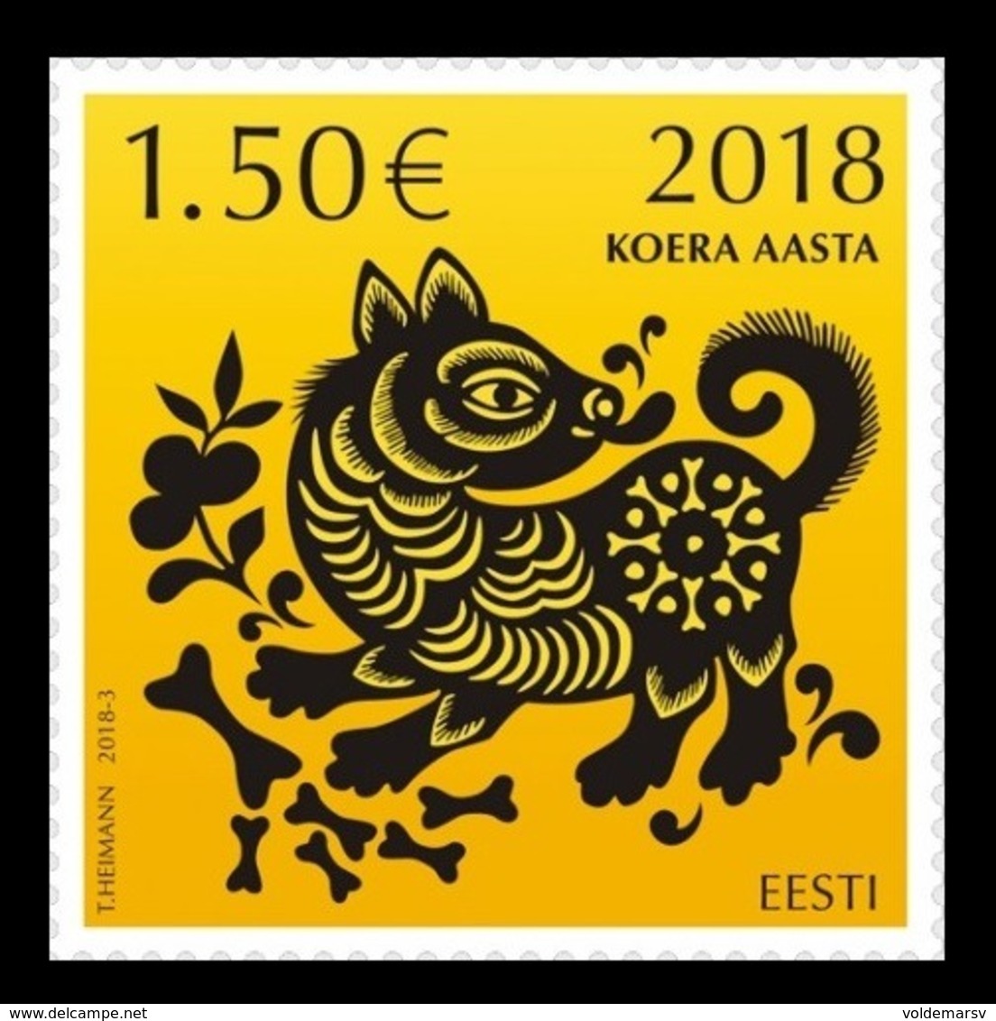 Estonia 2018 Mih. 913 Lunar New Year. Year Of The Dog MNH ** - Estonie