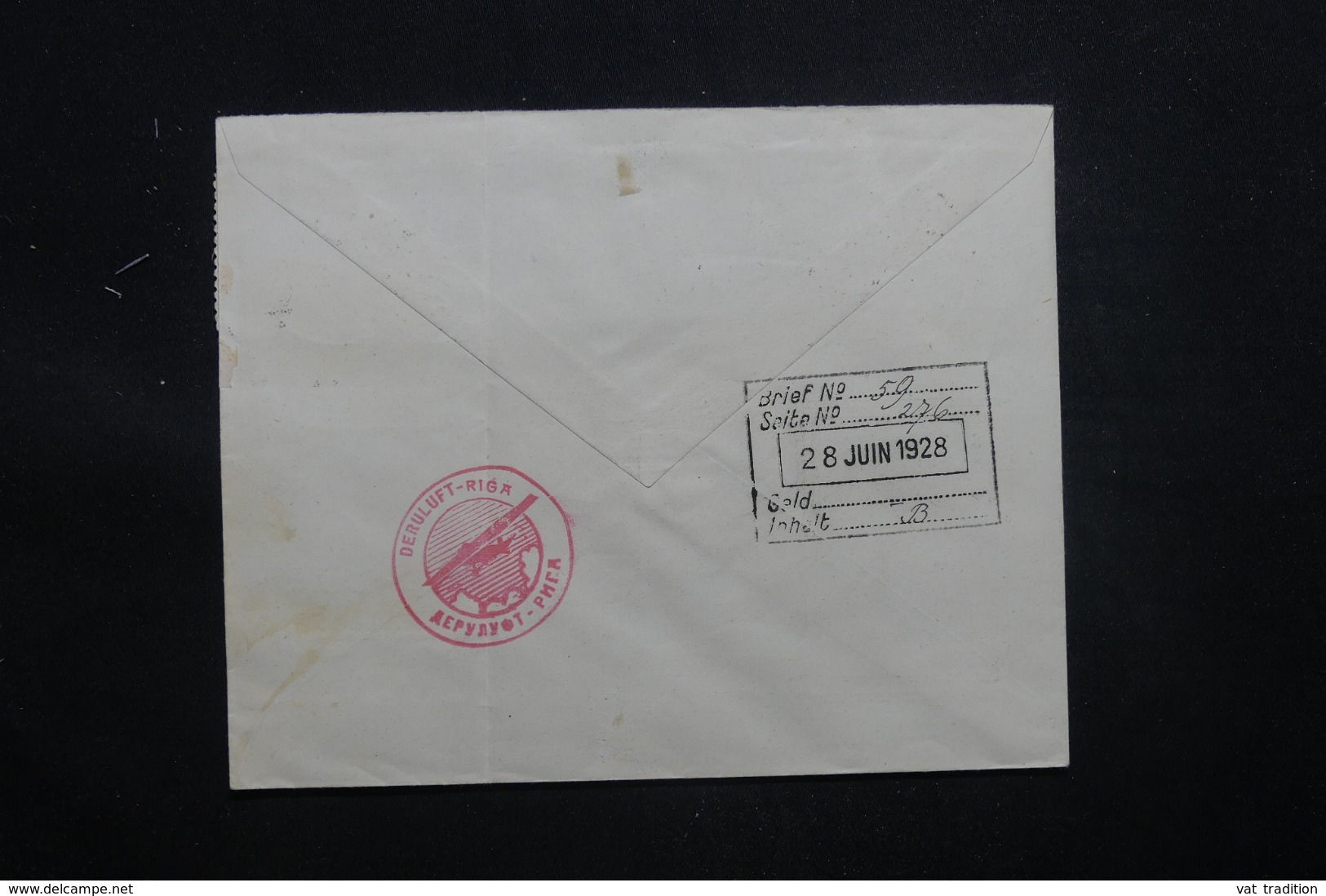 LETTONIE - Enveloppe De Riga Pour La Suisse Par Avion En 1928, Affranchissement Plaisant Surchargés - L 43439 - Latvia