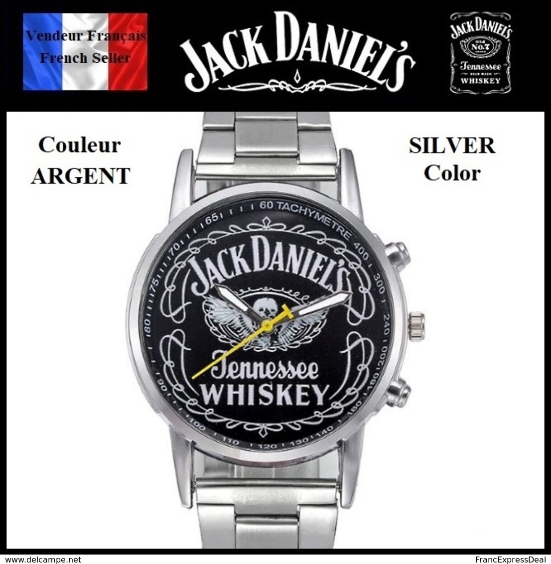 Montre à Quartz NEUVE Bracelet Acier ! ( Watch ) - Jack Daniel's ( Ref 1B ) - Montres Modernes
