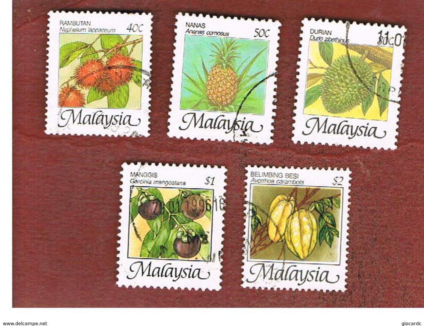 MALESIA (MALAYSIA)  -  SG 344.348   -   1986  FRUITS     -  USED ° - Malaysia (1964-...)