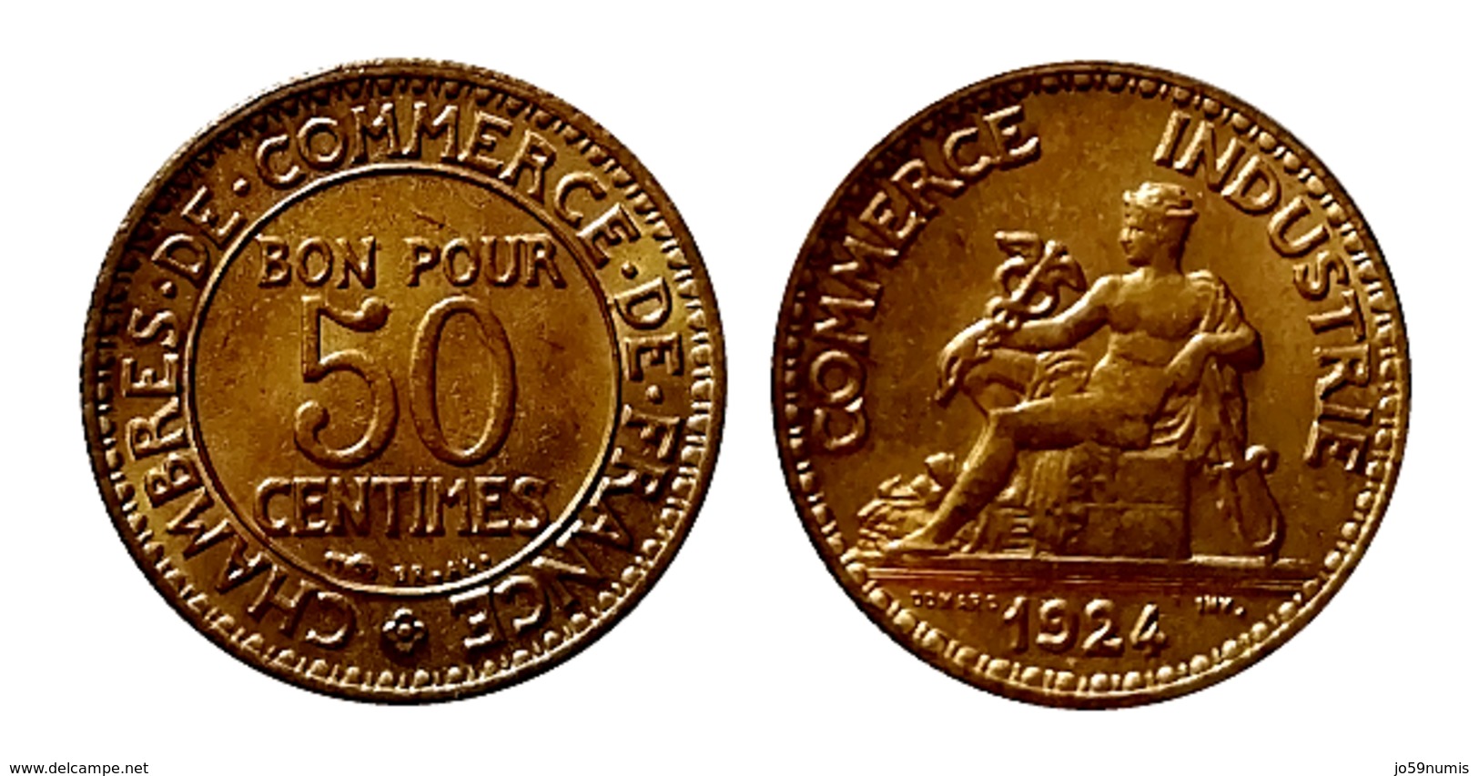 CHAMBRES DE COMMERCE 50 Centimes 1924 - Otros & Sin Clasificación