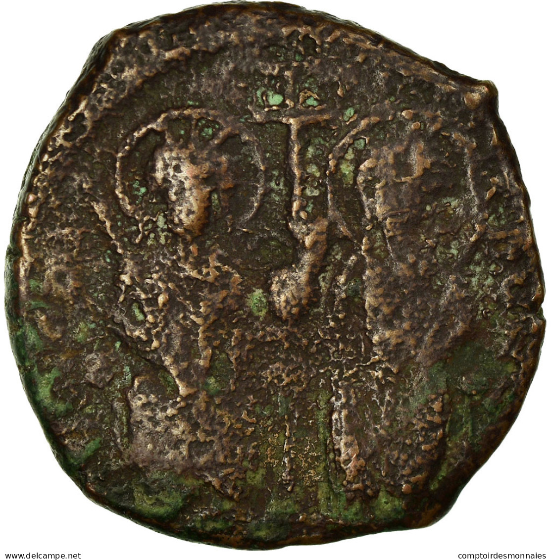 Monnaie, Justin II, Follis, 572-573, Antioche, TB, Cuivre, Sear:379 - Byzantines