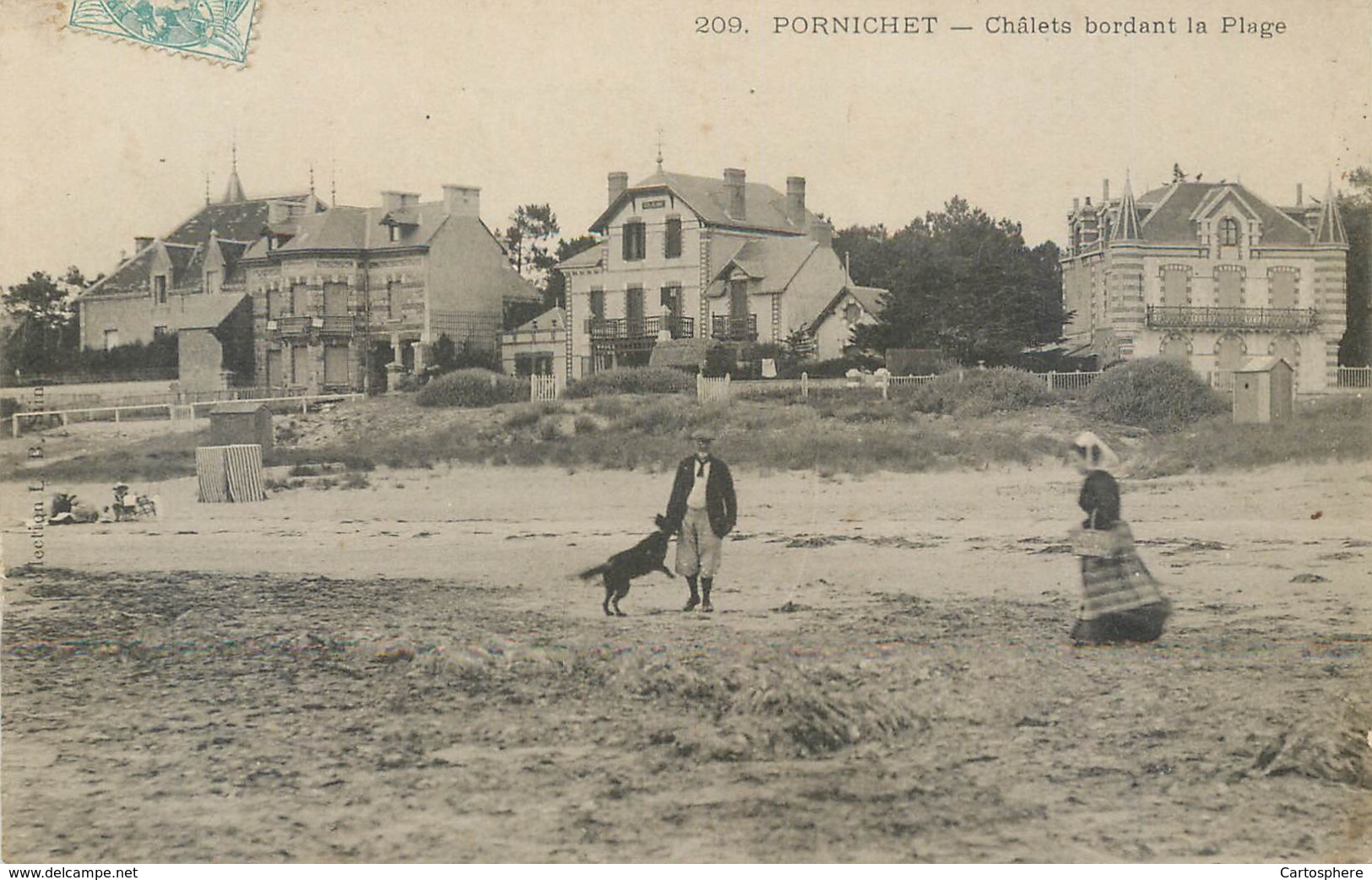 CPA 44 Loire Atlantique Inférieure Pornichet Châlets Bordant La Plage Pensionnat Sacré Coeur - Pornichet