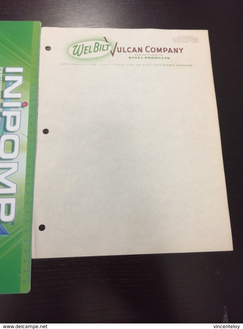 RARE Document Wel Bilt Vulcan Company  En L Etat Sur Les Photos - United States