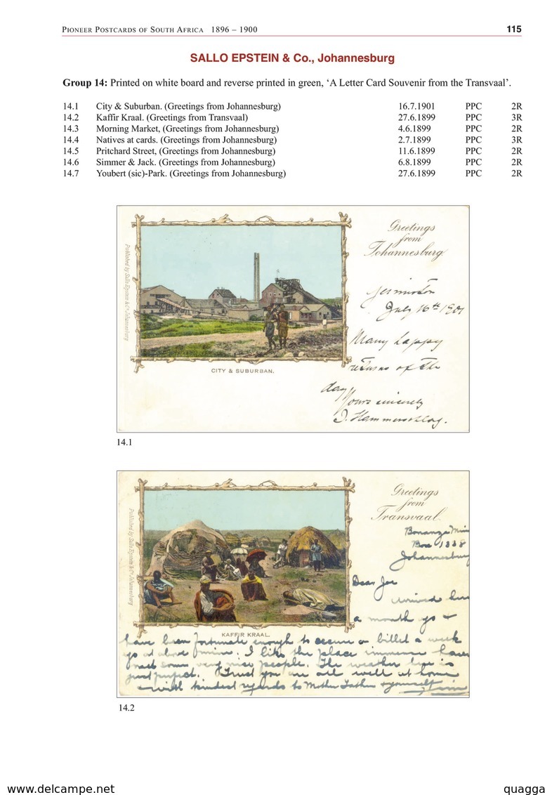 Pioneer Postcards Of South Africa 1896 - 1900 Catalogue. - Südafrika