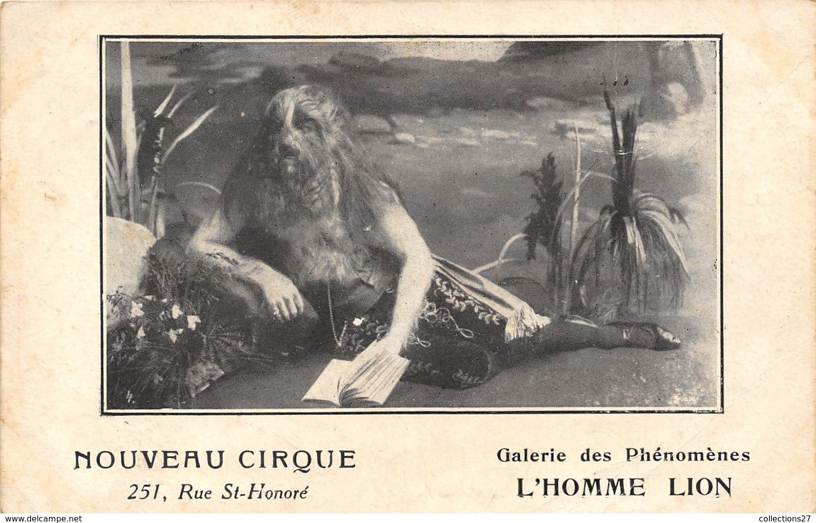 NOUVEAU CIRQUE, L'HOMME LION- GALERIE DES PHENOMENES - Circus