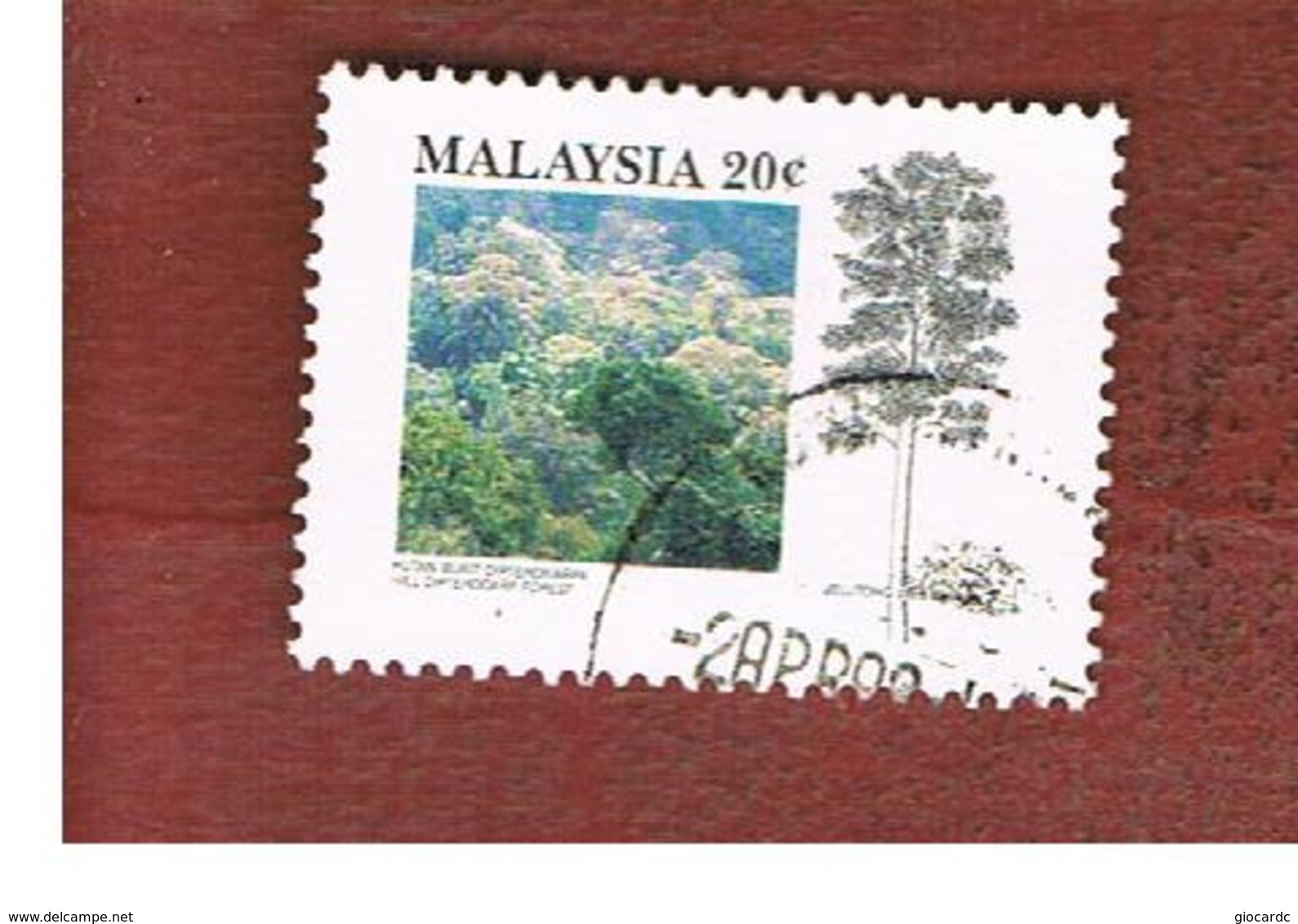 MALESIA (MALAYSIA)  -  SG 476  -   1992  TROPICAL FORESTS: HILL FOREST -  USED ° - Malaysia (1964-...)