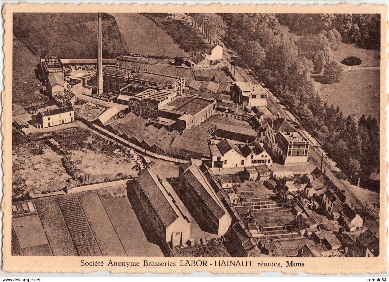 MONS-BRASSERIE LABOR-VUE AERIENNE - Mons