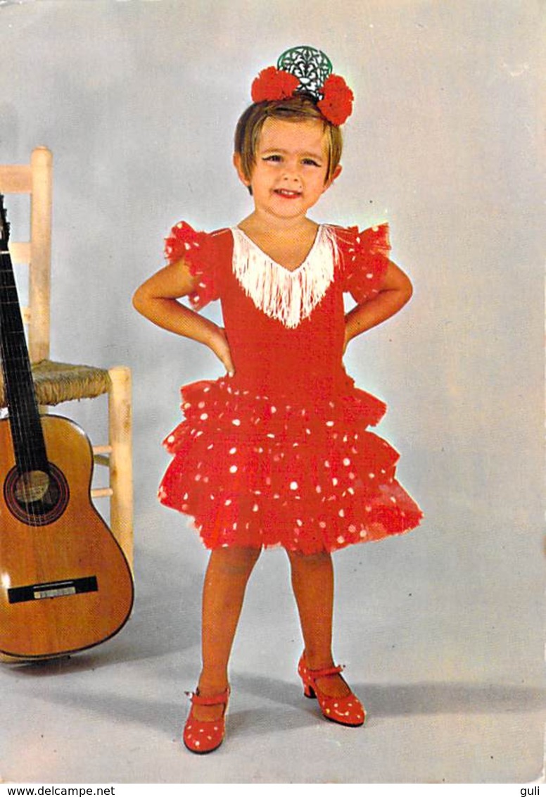 Enfant FILLE Image Typique Espagne Espana ( Flamenco Danse Robe Chaussures Guitare) *PRIX FIXE - Autres & Non Classés