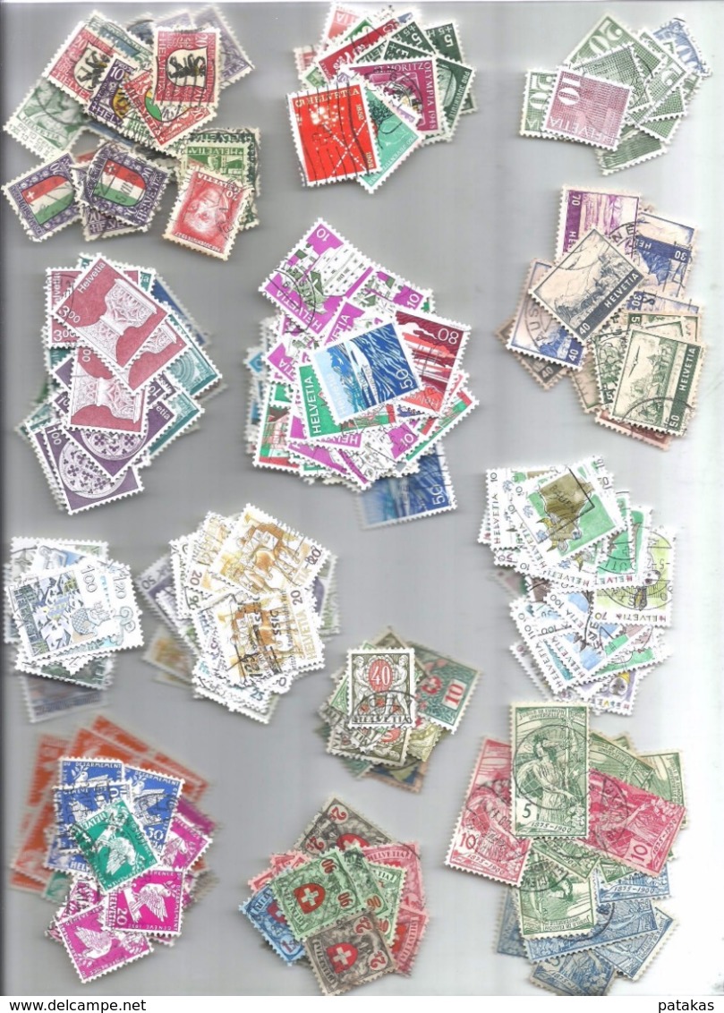 Des Milliers De Timbres De Suisse - Mezclas (min 1000 Sellos)