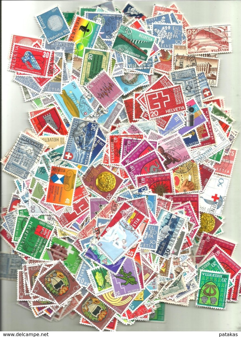 des milliers de timbres de Suisse