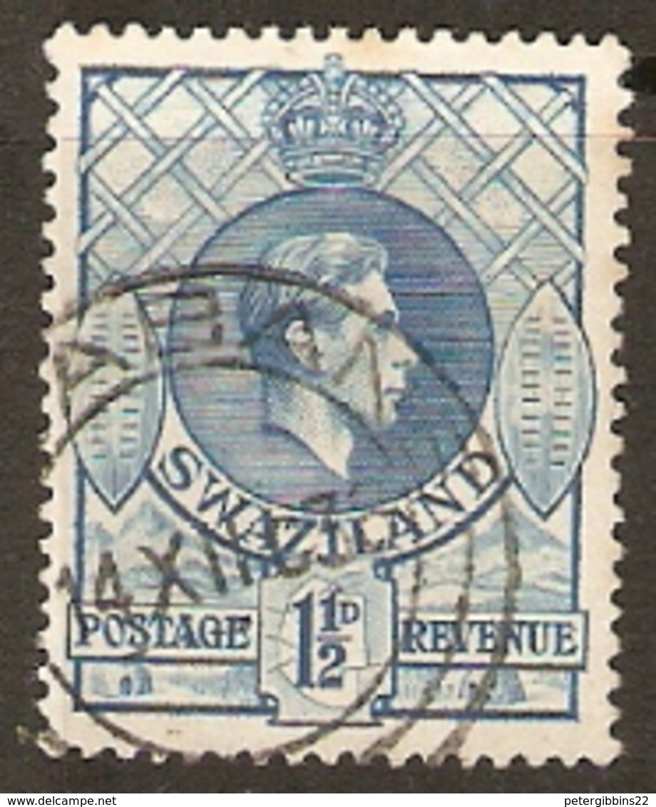 Swaziland  1938  SG  30  1,1/2d  Light Blue    Fine Used - Swasiland (...-1967)