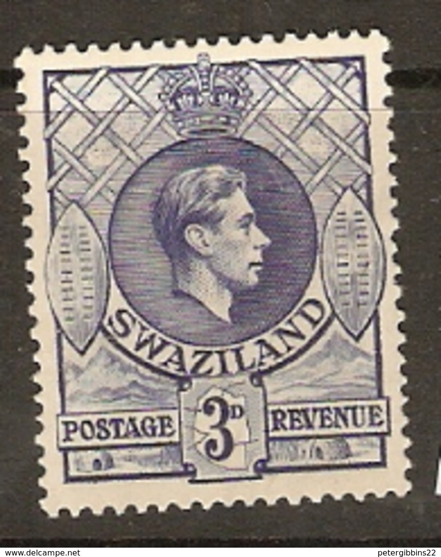 Swaziland  1938  SG 32d  Deep Blue  Perf 13,1/2 X 14 Mounted Mint - Swaziland (...-1967)