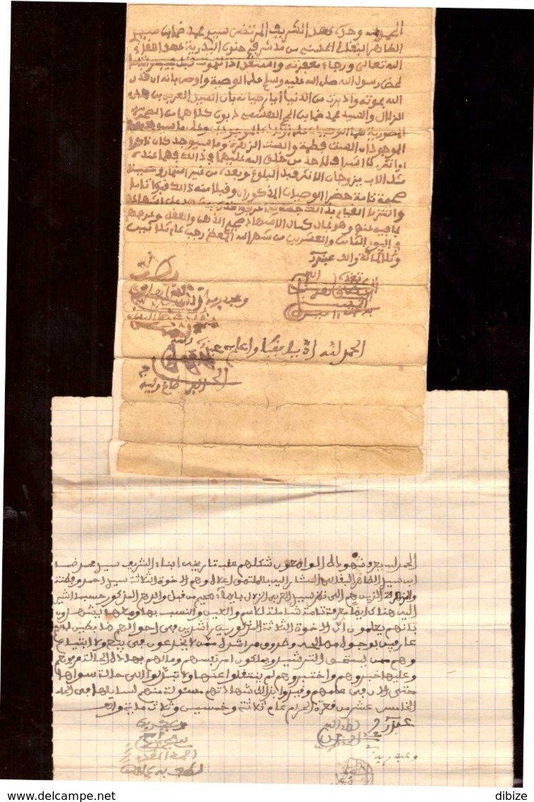 Maroc. Protectorat Espagnol. Timbre Fiscal Sur Manuscrit 1935 Portant Stipulation Testamentaire. - Manuscripts