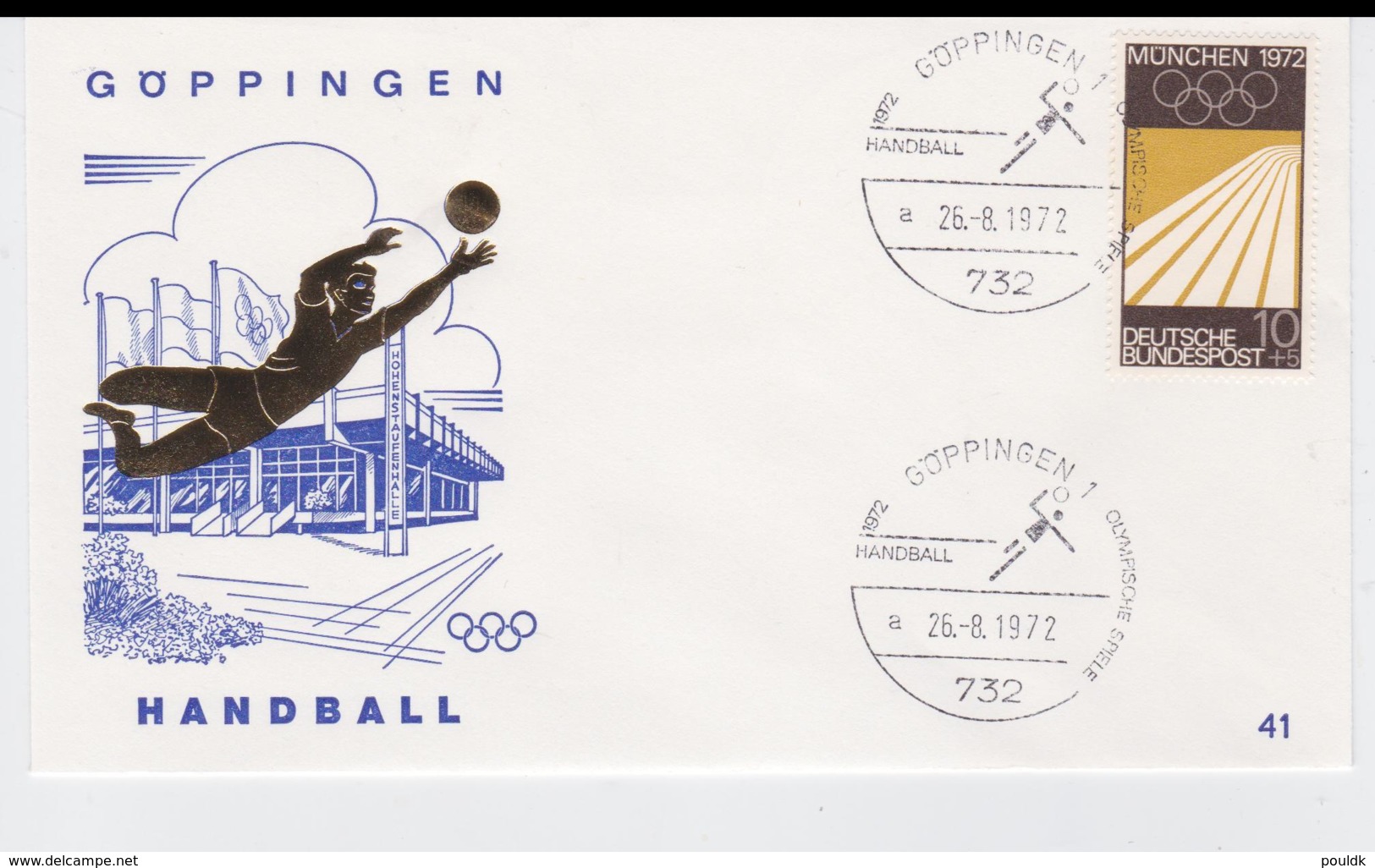 Germany Cover 1972 München Olympic Games - Göppingen Handball  (G103-29) - Summer 1972: Munich