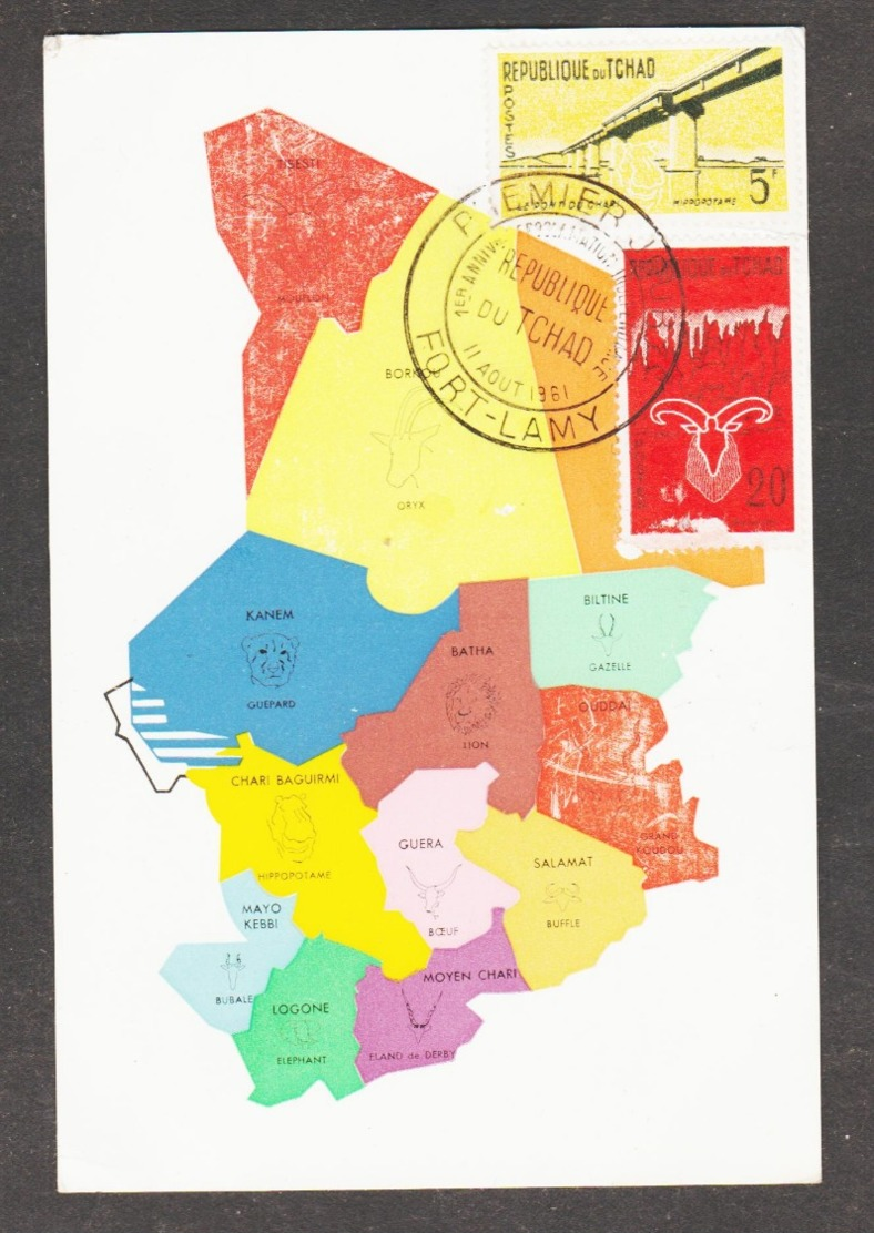 République Du Tchad 1961 - Premier Jour - Tchad