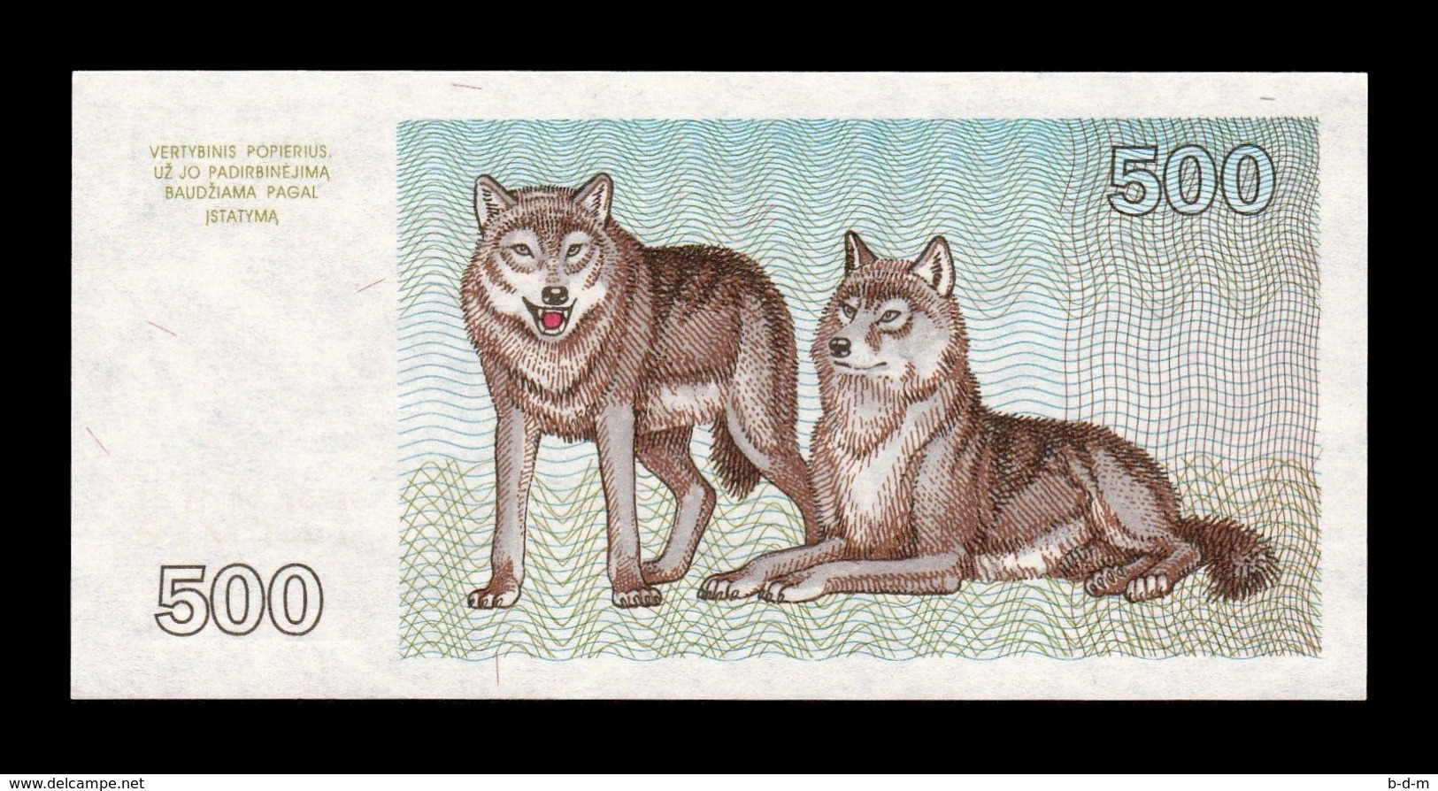 Lituania Lithuania 500 Talonas Wolves 1993 Pick 46 SC UNC NC - Litauen