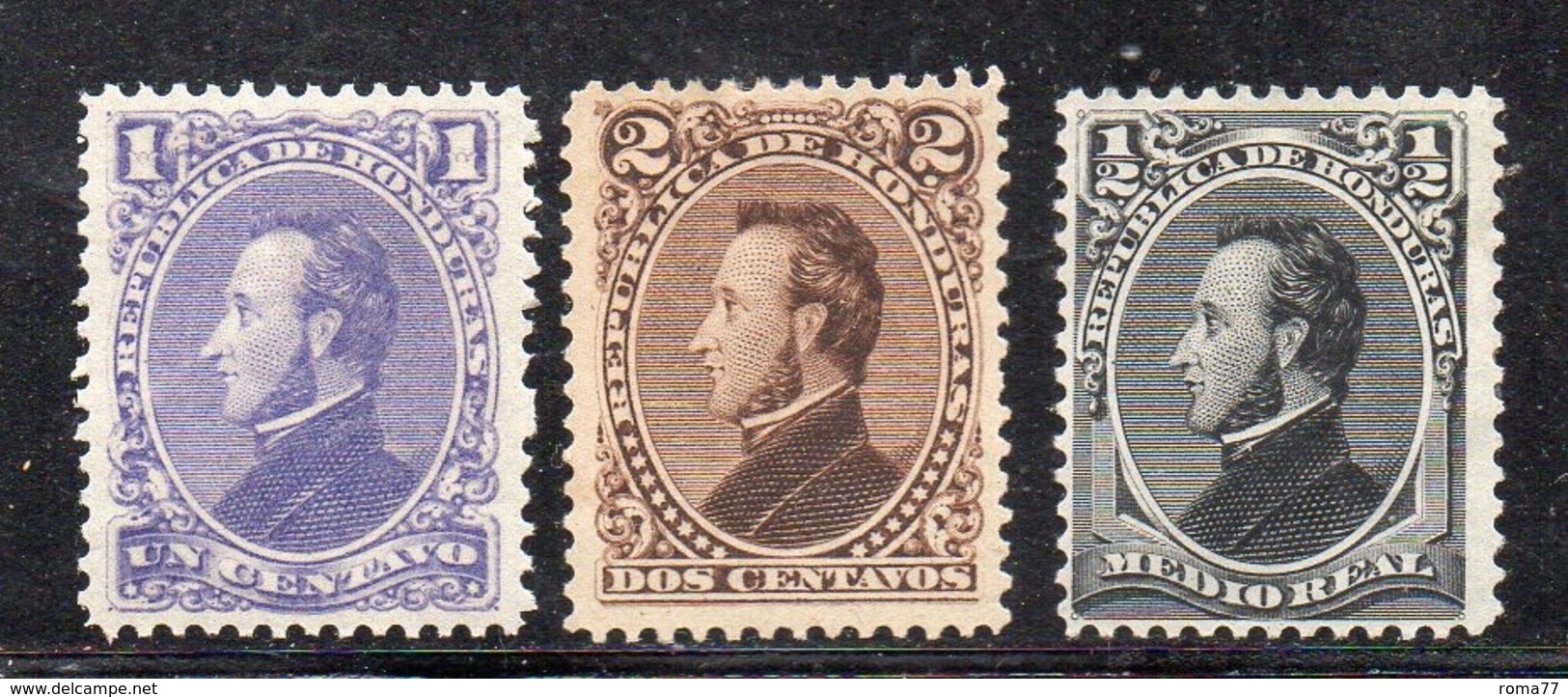 APR1911 - HONDURAS 1878 ,  Yvert N. 14-16  Senza Gomma  (2380A) - Honduras