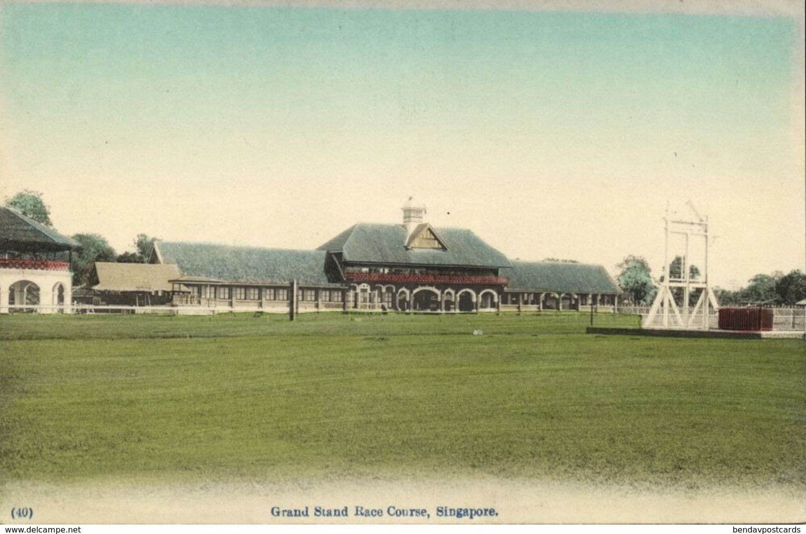 Singapore, Grand Stand Horse Race Course (1910s) Postcard - Singapore