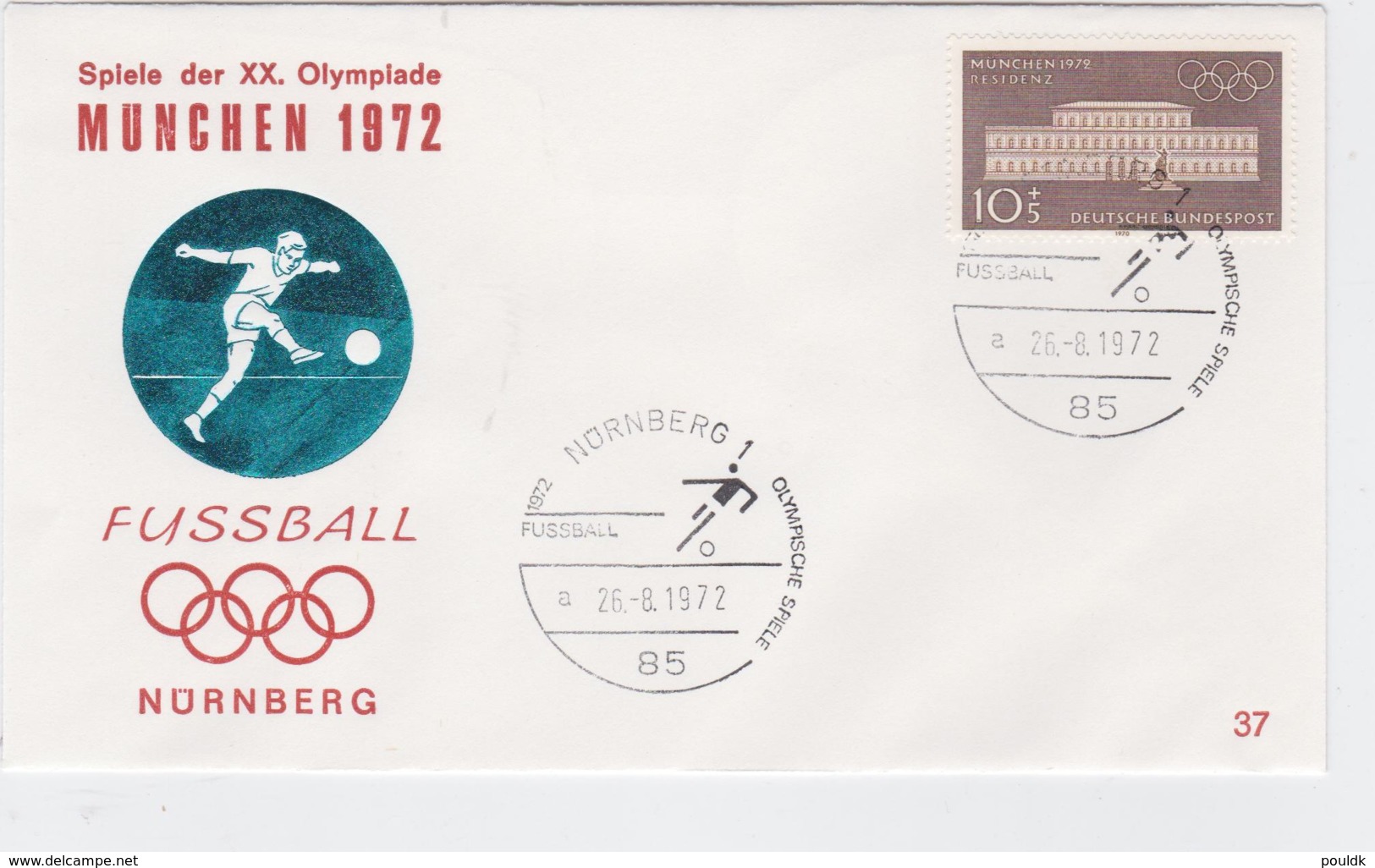 Germany Cover 1972 Olympic Games In München -  Nürnberg Fussball (G103-20) - Summer 1972: Munich
