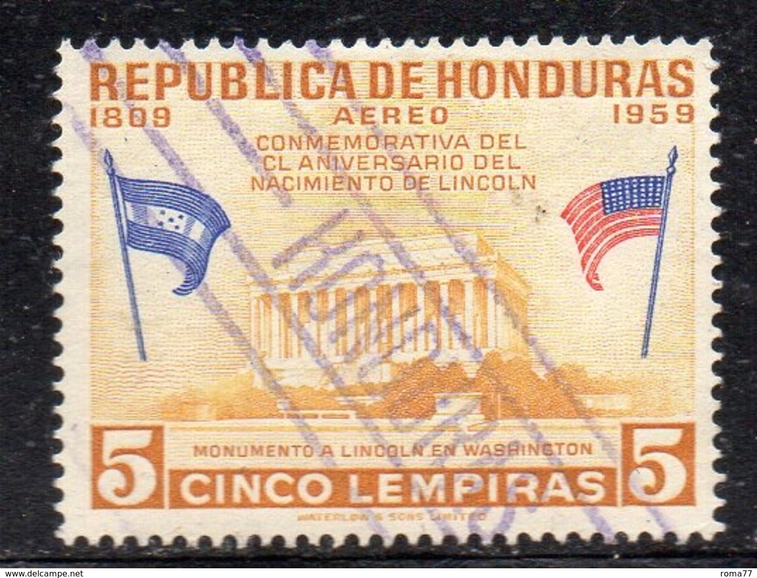 APR1773a - HONDURAS 1959 ,  Posta Aerea Yvert N. 277 Usato  (2380A) - Honduras