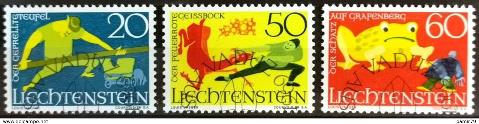 1969 Liechtenstein Sagen III ET-Stempel MiNr: 518-520 - Autres & Non Classés