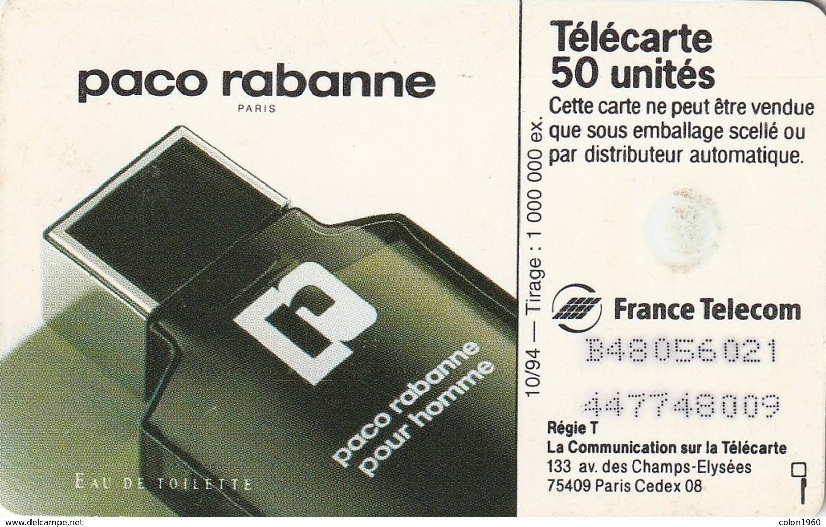 FRANCIA. Paco Rabanne. 0518. 10/94. (230). - 1994