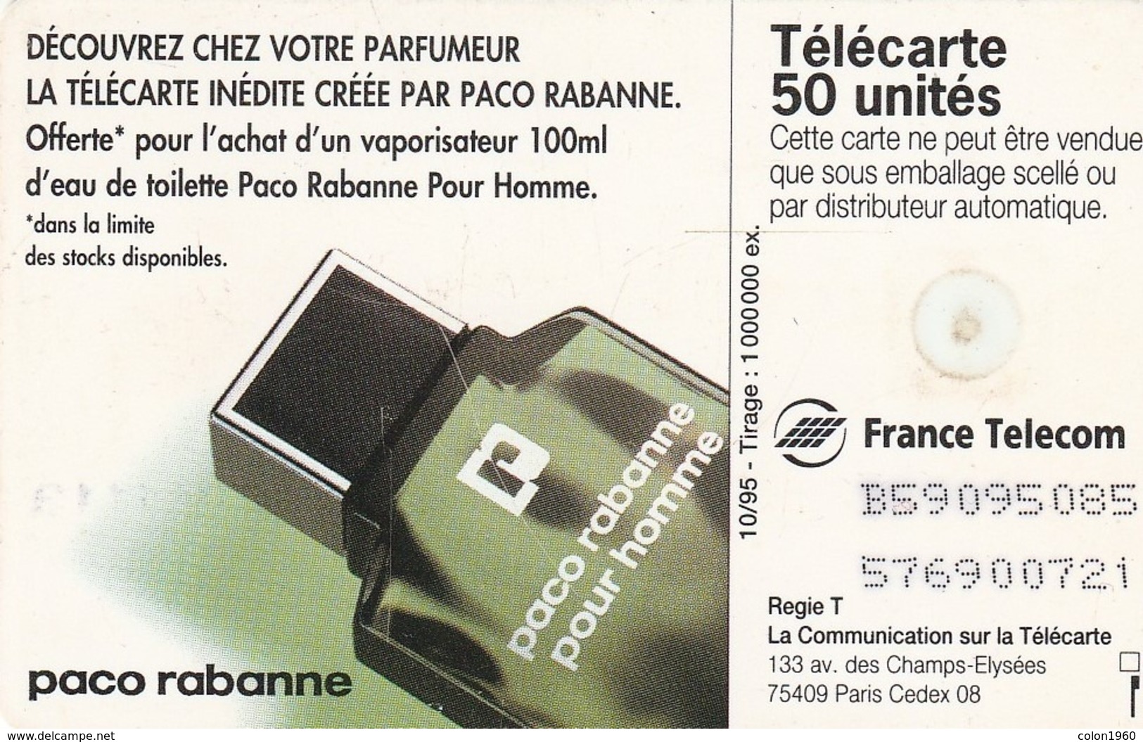 FRANCIA. Paco Rabanne 2. 0598. 10/95. (231). - 1995