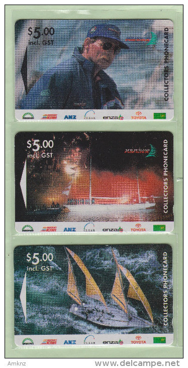 New Zealand - Private Overprint - 1994 Endeavour Yacht  Set (3) - Mint - NZ-LO-16/18 - New Zealand