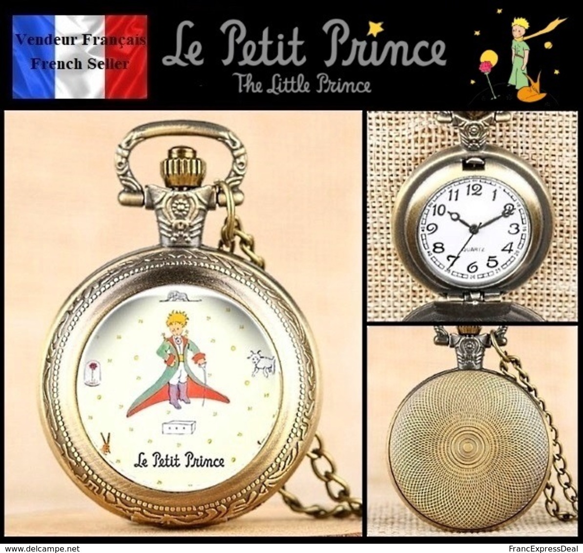 Montre Gousset NEUVE ! ( Pocket Watch ) - Le Petit Prince Saint-Exupéry ( Ref 3 ) - Montres Gousset