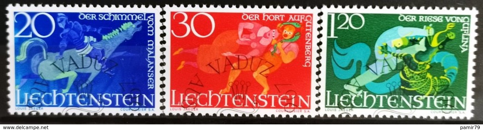 1967 Liechtensteiner Sagen I ET-Stempel MiNr: 410-412 - Other & Unclassified