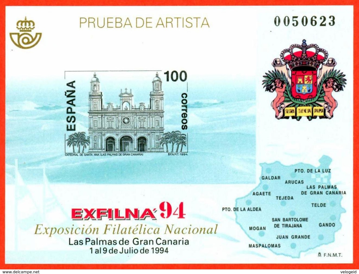 España. Spain. 1994. PO. EXFILNA '94. Exposicion Filatelica Nacional. Las Palmas De Gran Canaria - Exposiciones Filatélicas