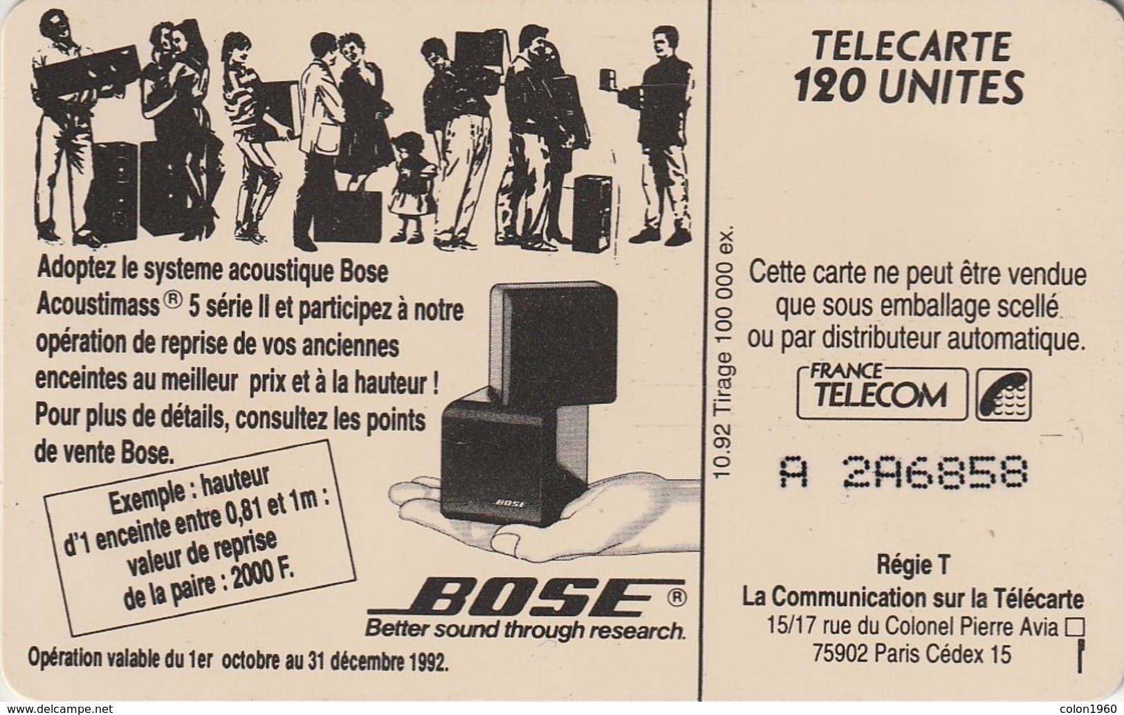 FRANCIA. Bose Violoncelle Rouge. 0302.1. 10/92. (245). - Musique