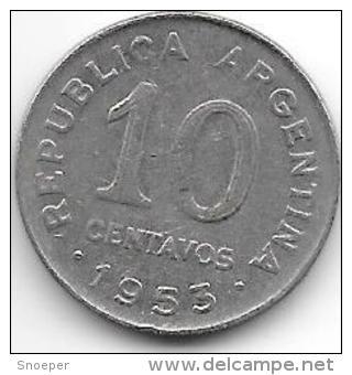 *argentina 10 Centavos 1953  Km 47a   Vf+ - Argentina