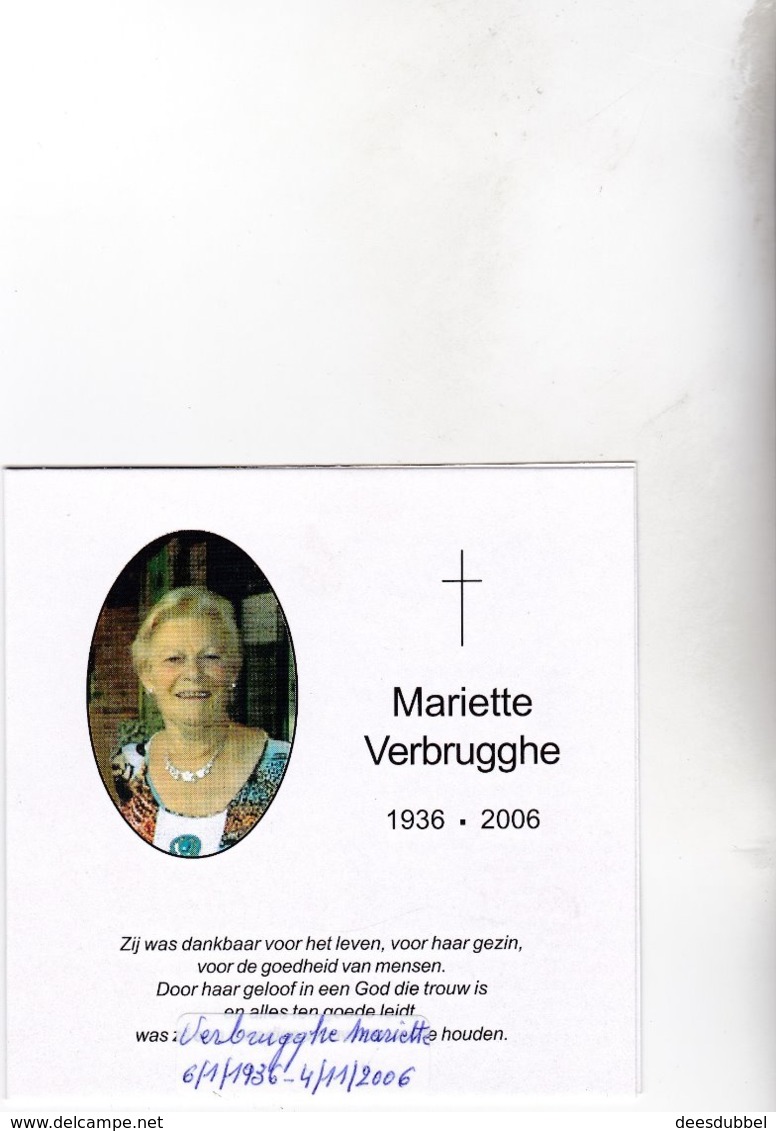 M.VERBRUGGHE °IZEGEM 1936 +TIELT (L.DOBBELS) - Images Religieuses