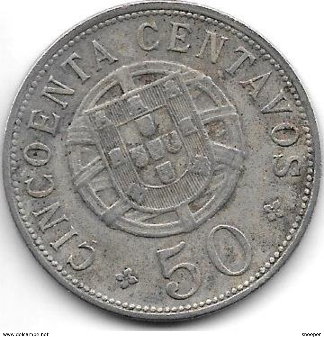 *angola 50 Centavos 1927 Km69  Vf+ - Angola